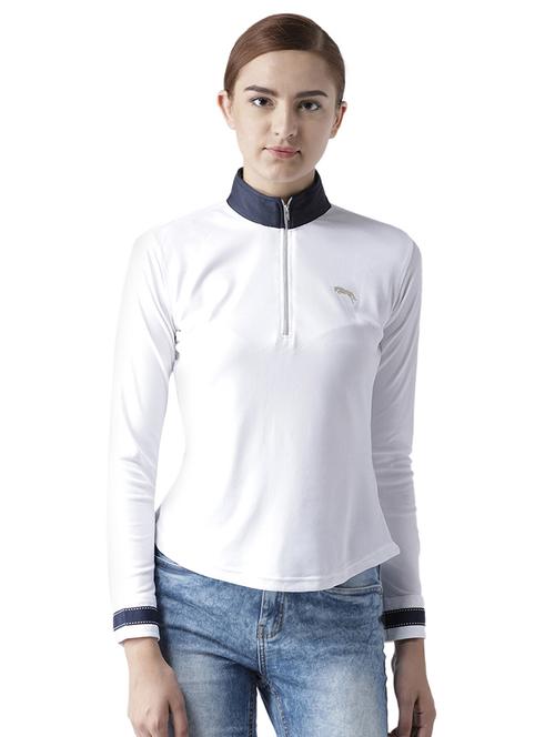 high neck elbow patch tee - 15519443 - Very Small Image - 1