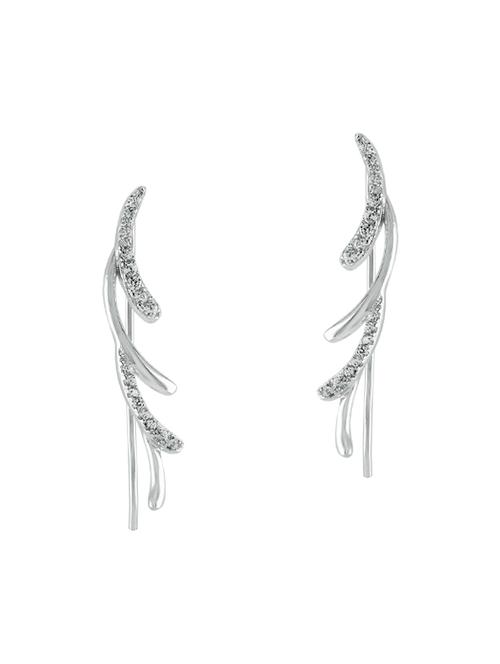 silver tone stone earrings - 15519613 - Very Small Image - 1