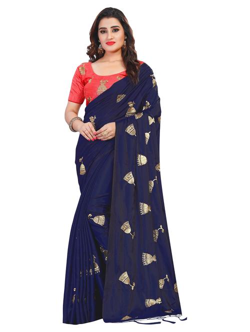 zari conversational embroidered saree - 15520034 - Very Small Image - 1