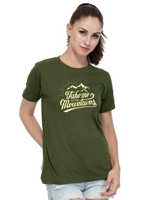 olive quirky text tee - 15520283 - Very Small Image - 1
