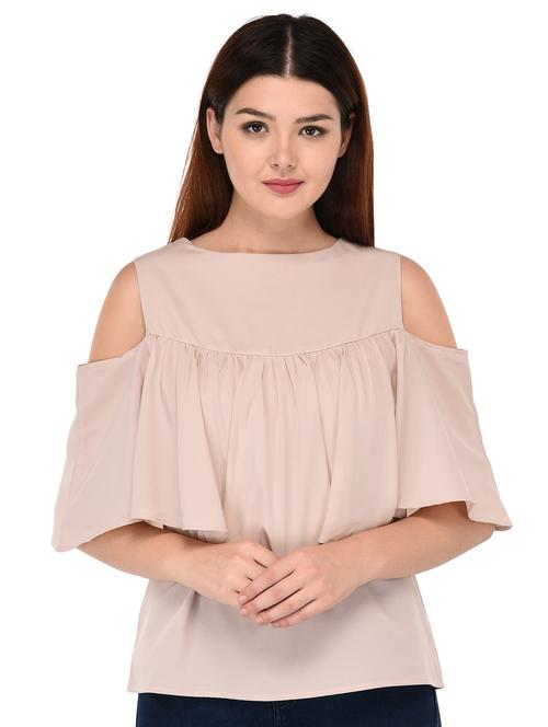 cold shoulder ruffled detail top - 15520584 - Very Small Image - 1