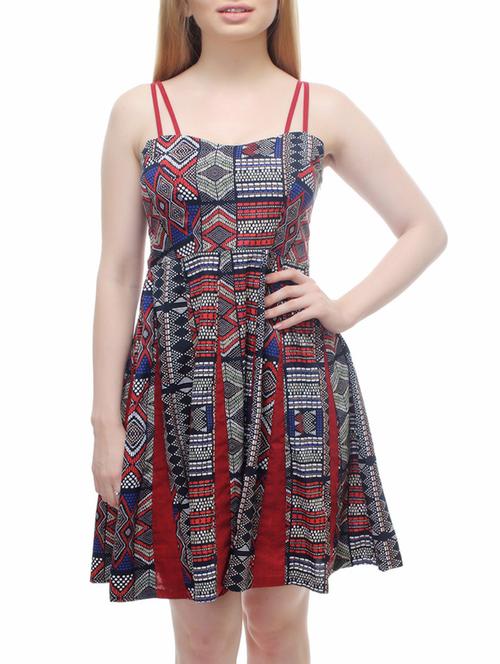 criss-cross back gored dress - 15520725 - Very Small Image - 1