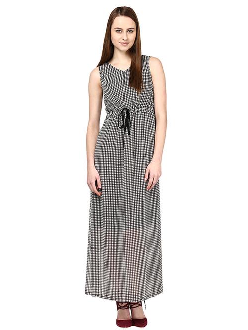 drawstring detailed checkered dress - 15521454 - Very Small Image - 1