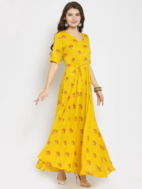 a-line printed kurta - 15523716 - Very Small Image - 1