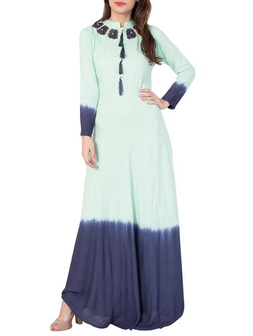embellished a-line dress with tassels - 15523754 - Very Small Image - 1