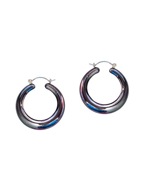 silver plastic earrings - 15524465 - Very Small Image - 1