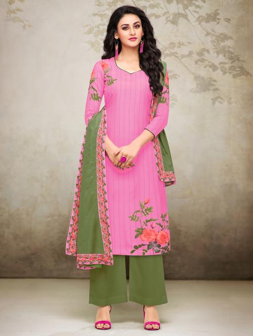 floral printed palazzo suit set - 15524529 - Very Small Image - 1