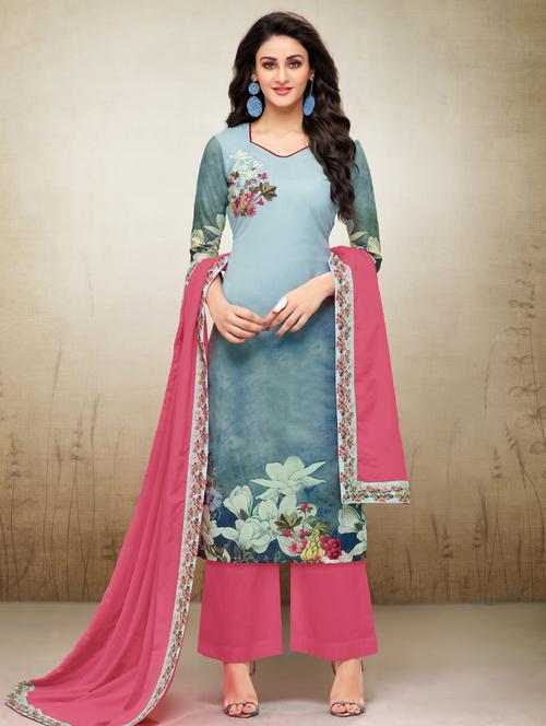 floral printed palazzo suit set - 15524532 - Very Small Image - 1