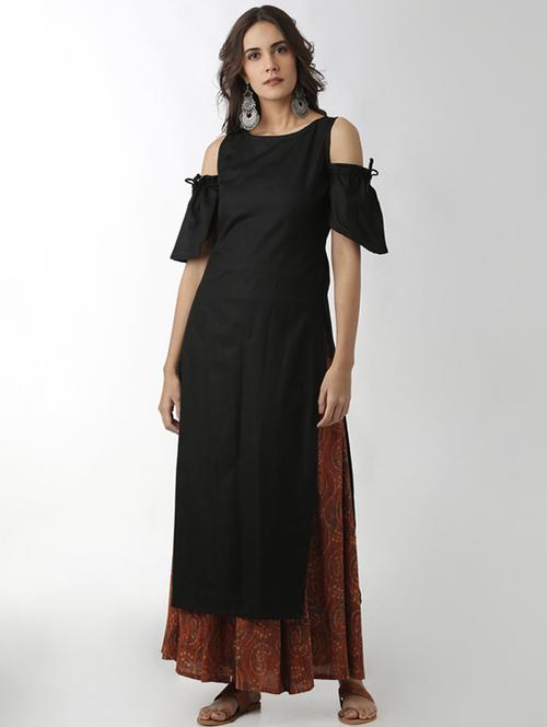 cold shoulder draw code kurta - 15524649 - Very Small Image - 1