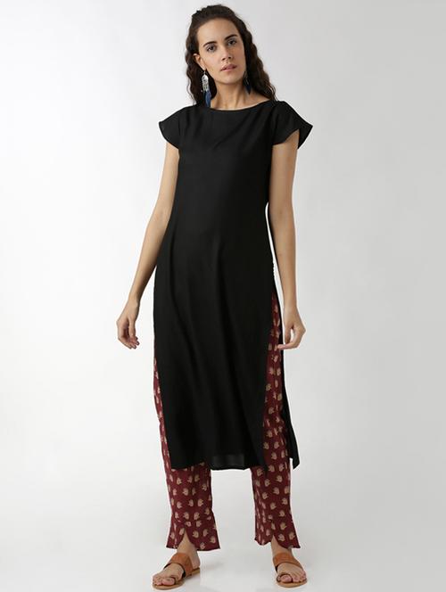 cap sleeves straight kurta - 15524654 - Very Small Image - 1