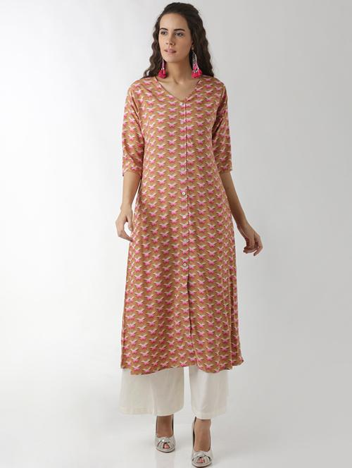 a-line printed kurta - 15524675 - Very Small Image - 1