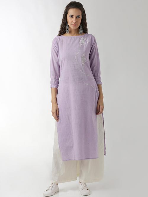 embroidered straight kurta - 15524678 - Very Small Image - 1