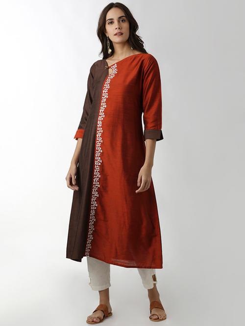 color block a-line kurta - 15524697 - Very Small Image - 1