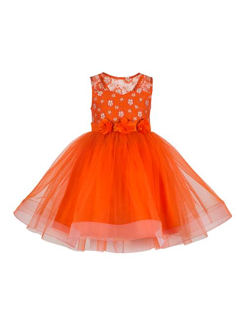 orange net frock - 15524787 - Very Small Image - 1