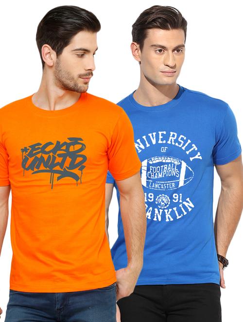 multi colored cotton combos t-shirt (set of 2) - 15525406 - Very Small Image - 1