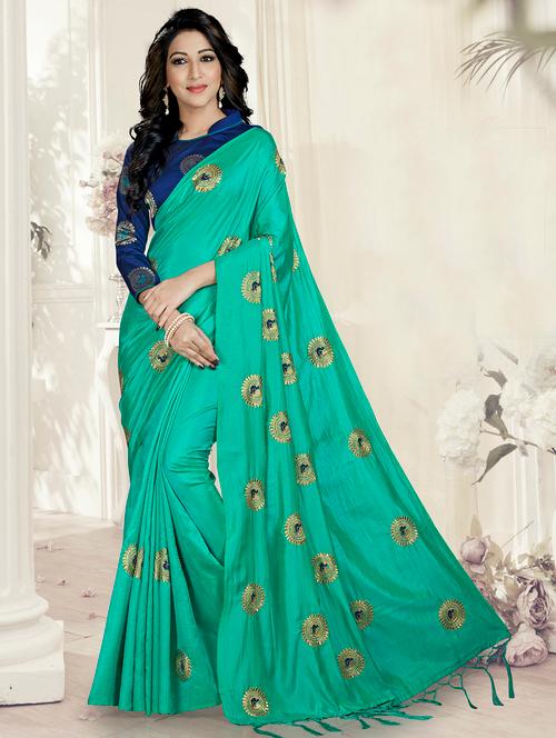 conversational embroidered saree - 15525430 - Very Small Image - 1