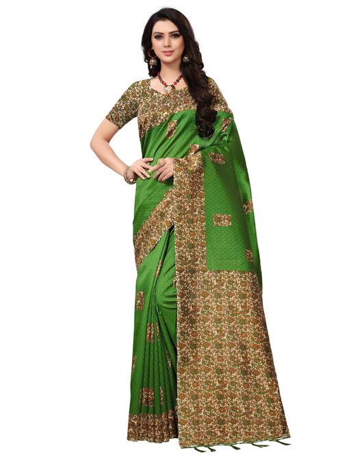 printed mysore silk saree with blouse - 15525465 - Very Small Image - 1