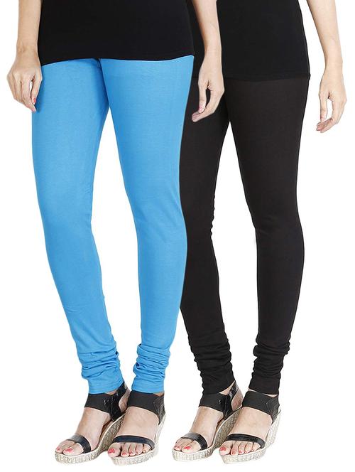 set of 2 cotton lycra legging - 15526106 - Very Small Image - 1
