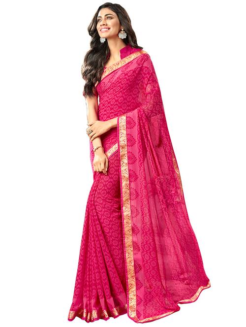 ditsy floral printed saree with blouse - 15526793 - Very Small Image - 1