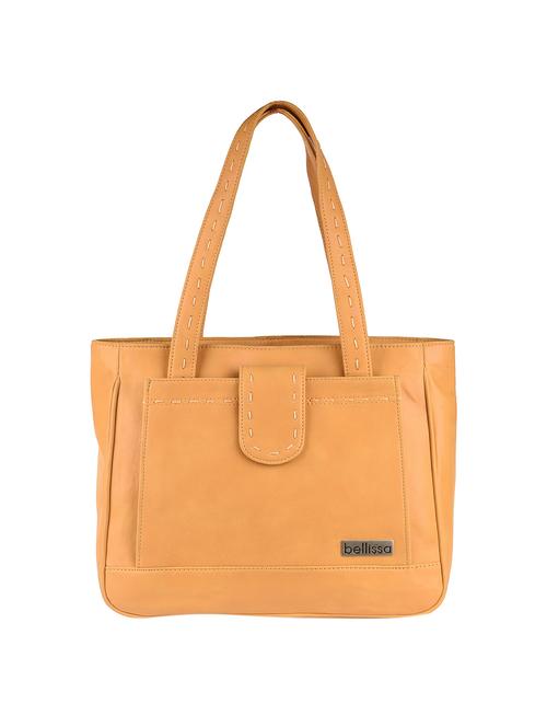 tan leatherette (pu) handbag - 15527130 - Very Small Image - 1