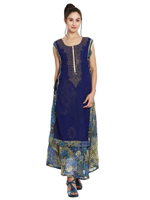 embellished layered kurta - 15527147 - Very Small Image - 1