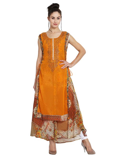 embellished layered kurta - 15527148 - Very Small Image - 1