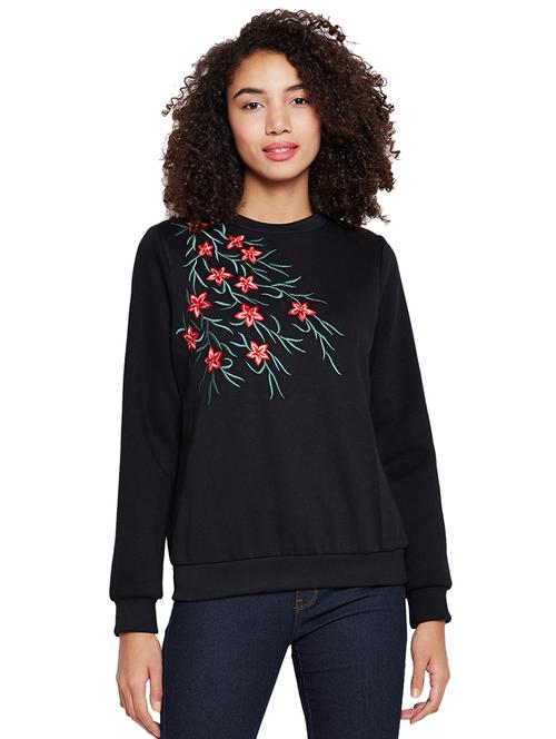 embroidered detail crew neck sweatshirt - 15527694 - Very Small Image - 1