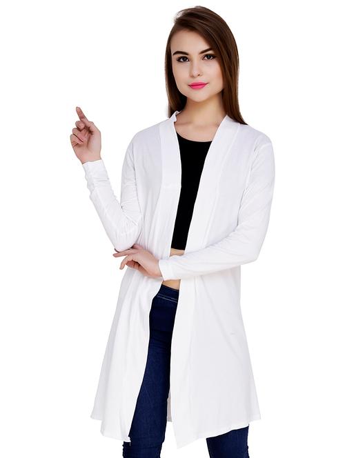 lace back shawl collar cotton shrug - 15527821 - Very Small Image - 1