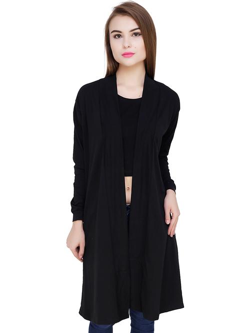 onyx black cotton shrug - 15527822 - Very Small Image - 1