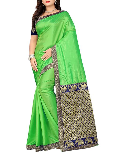 zari bordered saree with blouse - 15527838 - Very Small Image - 1