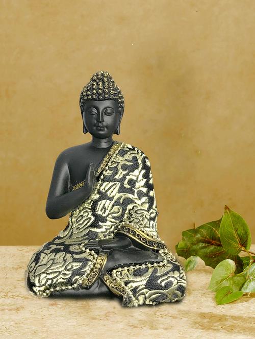 handcrafted meditating blessing idol of lord gautama buddha statue - 15527953 - Very Small Image - 1