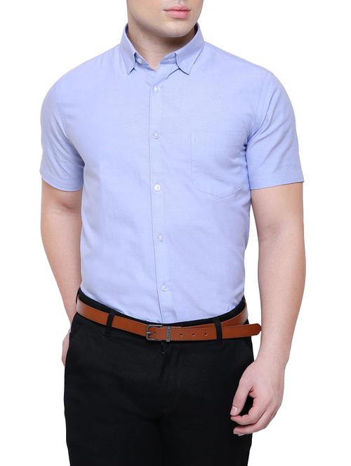 light blue cotton formal shirt - 15528125 - Very Small Image - 1