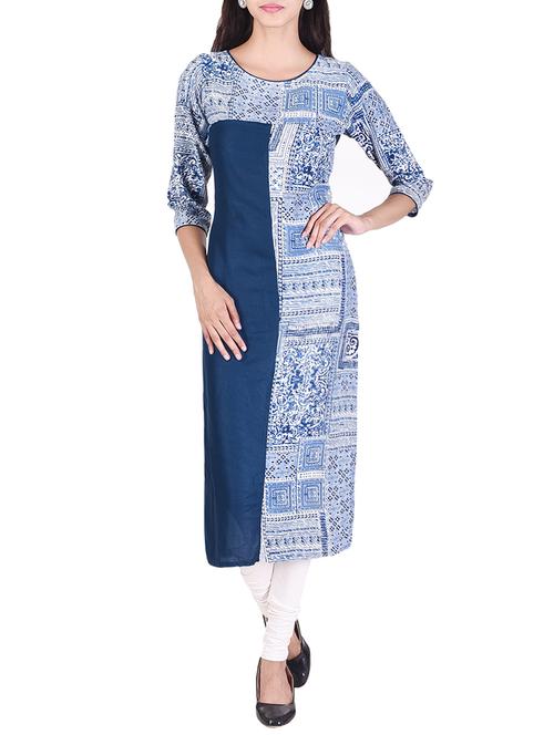 straight printed kurta - 15529374 - Very Small Image - 1