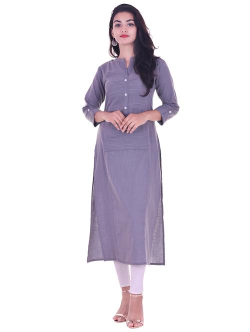 straight pintucks kurta - 15529773 - Very Small Image - 1