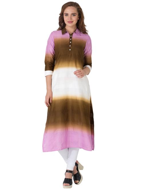 ombre straight kurta - 15529877 - Very Small Image - 1