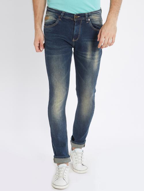 blue cotton washed jeans - 15530554 - Very Small Image - 1