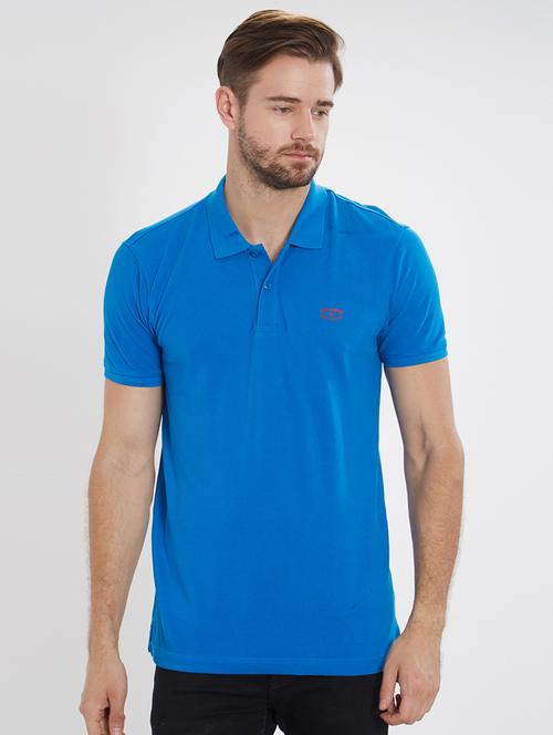 blue cotton polo t-shirt - 15530590 - Very Small Image - 1