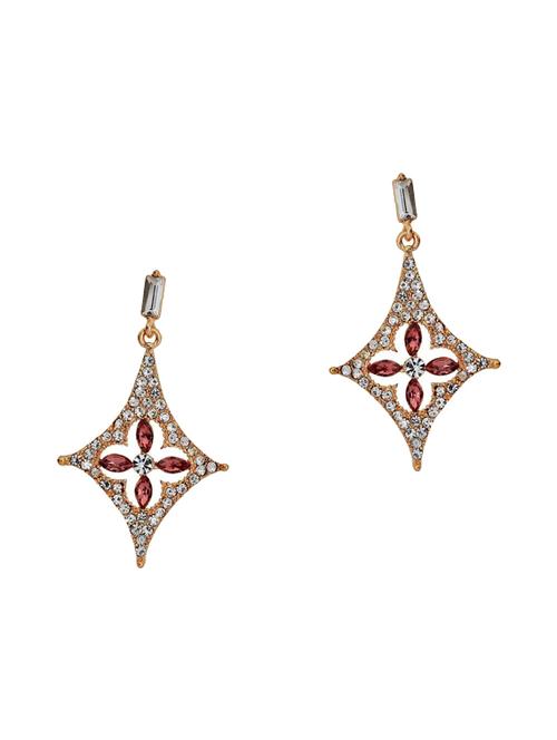 red gold tone drop earrings - 15531599 - Very Small Image - 1