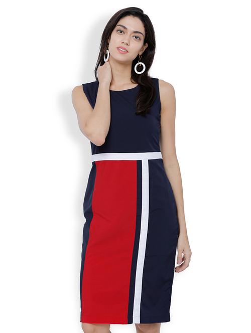 sleeveless color block dress - 15533056 - Very Small Image - 1