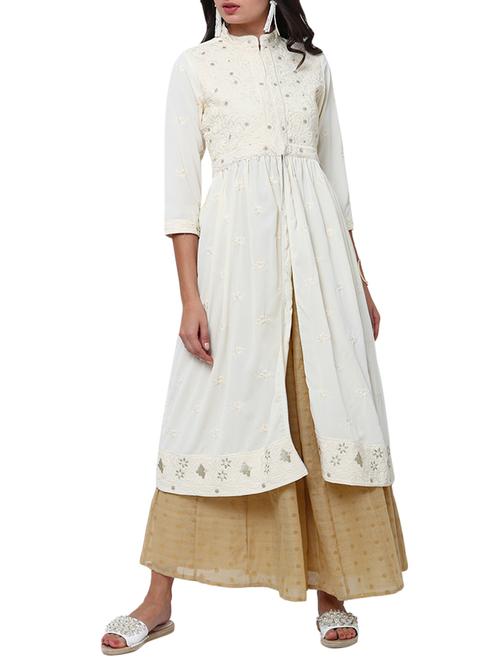 high slit embroidered kurta - 15533282 - Very Small Image - 1