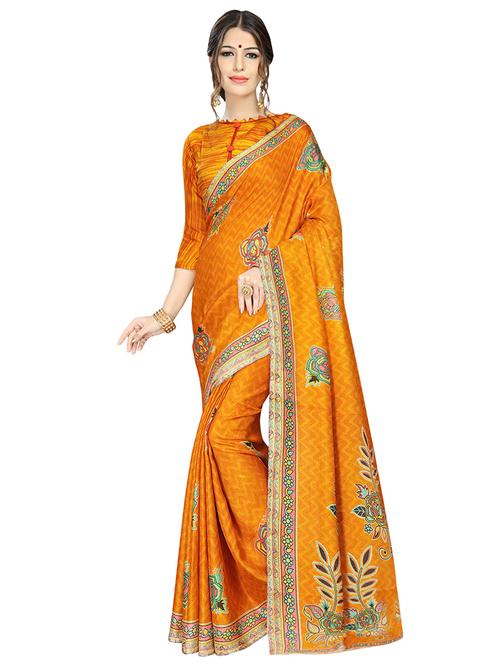 chevron print saree with blouse - 15533624 - Very Small Image - 1