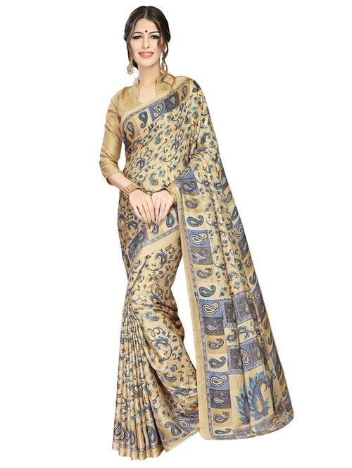 overall printed saree with blouse - 15533632 - Very Small Image - 1