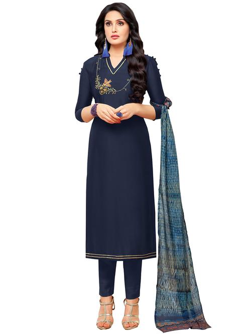embroidered unstitched pant suit - 15534030 - Very Small Image - 1