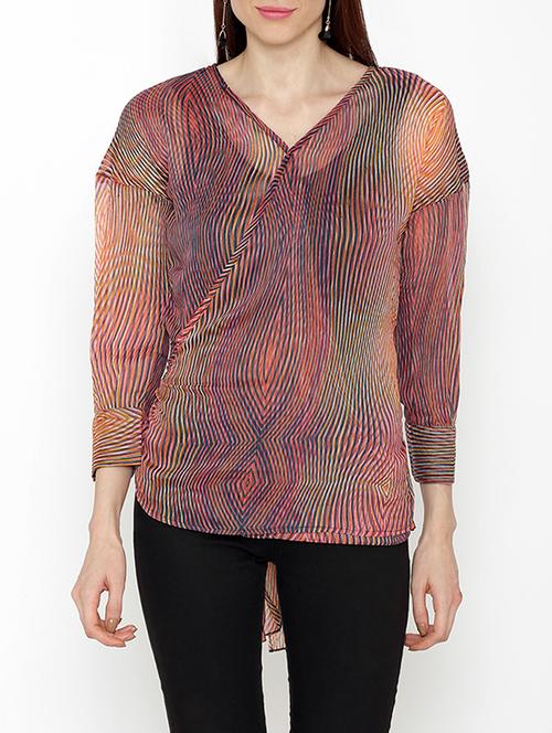 front overlap drop shoulder top - 15534352 - Very Small Image - 1