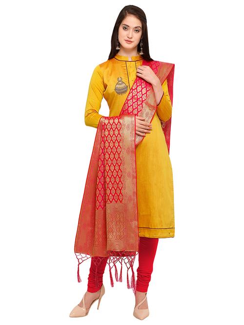 self-design banarasi dupatta - 15534368 - Very Small Image - 1