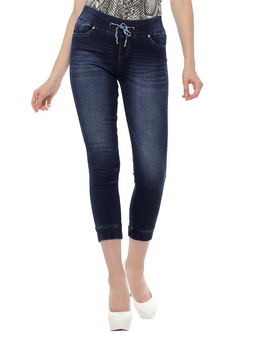 draw string waist cropped jeans - 15535243 - Very Small Image - 1
