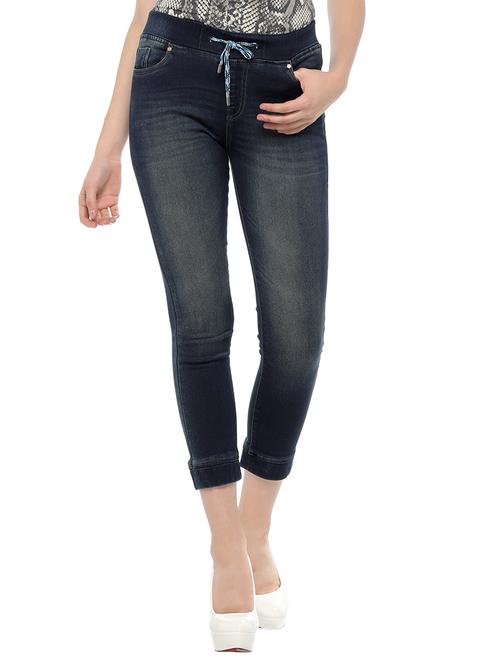 draw string waist cropped jeans - 15535244 - Very Small Image - 1