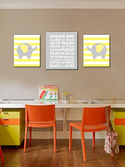 wall décor canvas painting with frames for kids - 15535823 - Very Small Image - 1