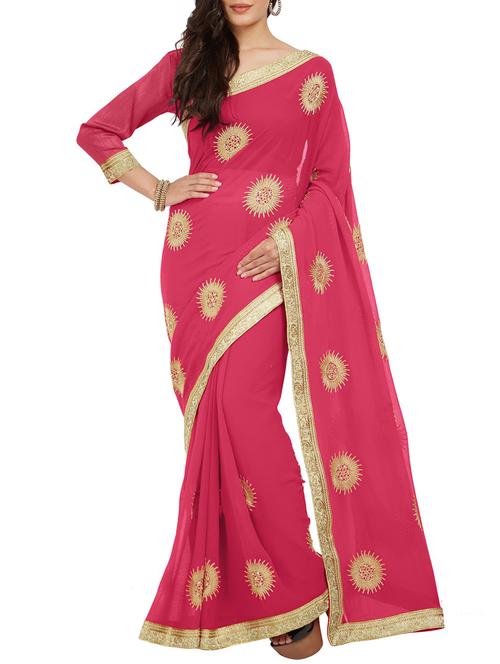 floral dori embroidered saree with blouse - 15536444 - Very Small Image - 1