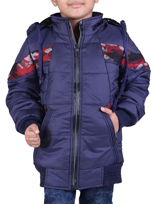 dark blue polyester quilted jacket - 15536460 - Very Small Image - 1